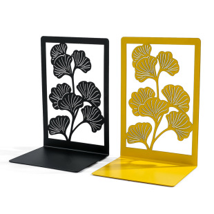 Cross-Border New Ginkgo Leaf Hollow Bookend Wholesale Desktop Storage Bookend Bookshelf Available in Multiple Colors