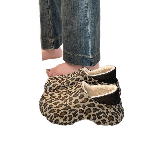 Winter waterproof and non-slip cotton shoes, new soft sole, warm heel, all-match trend, non-slip thick sole cotton shoes, snow shoes