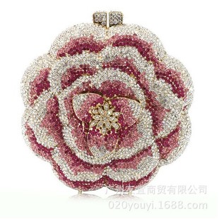 Factory Direct Sales Foreign Trade Diamond-Encrusted Evening Bags Rhinestone Bags Pointed Bottom Hollow Diamond-Encrusted Banquet Clutch Bags Bags