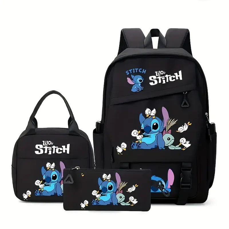 Stitch Star Baby Stitch Mochila Stitch Bolsa de arroz Bolsa para lápices Bolsa para estudiantes Lote de tres piezas
