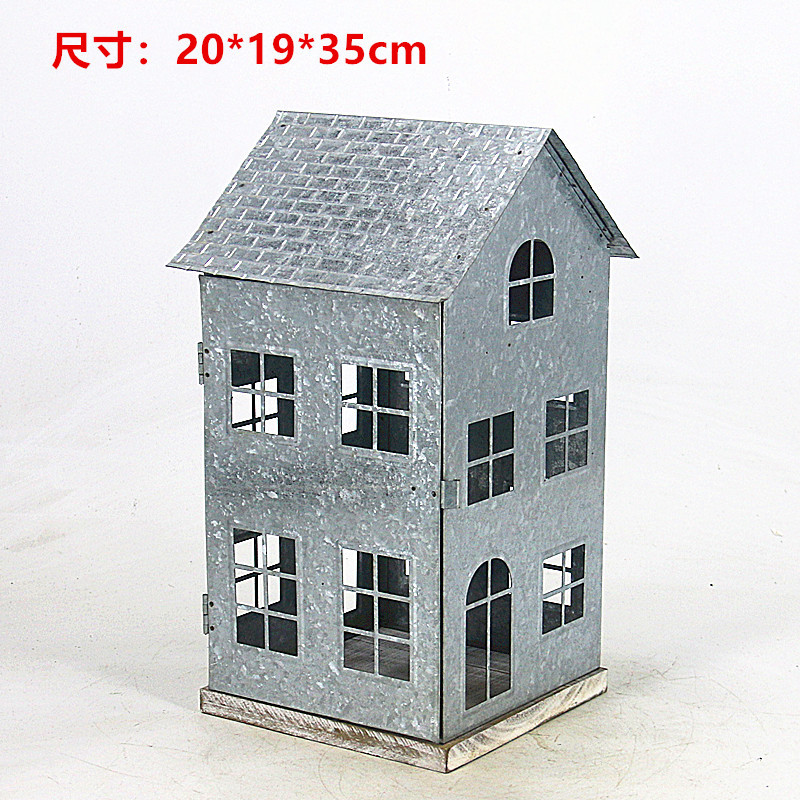 Retro hacer viejas casas de cuento de hadas lámparas de viento cabaña colgar decoración de comercio exterior de hierro forjado exportación decoración de jardín comestibles japonés