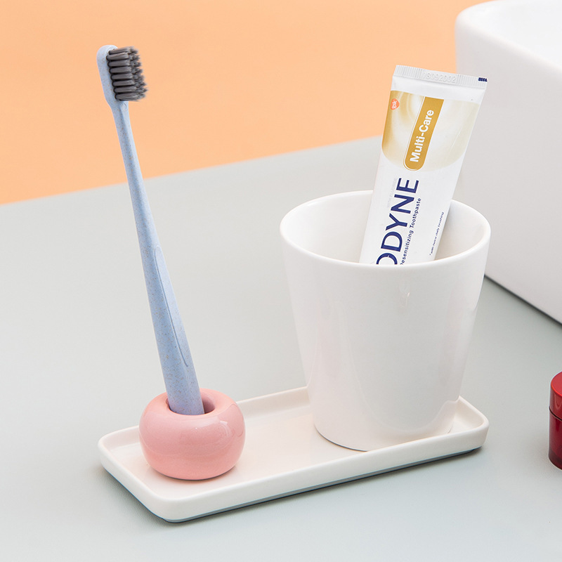 クリエイティブ日韓セラミック長方形トレイ歯ブラシトレイセラミック皿食器ホテル卸売りセラミック歯ブラシホルダー|undefined