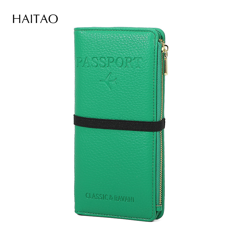 2025 nuevo paquete de pasaporte transfronterizo banda elástica cubierta de tarjeta de vacuna bolsa de identificación carpeta de pasaporte de viaje multifuncional