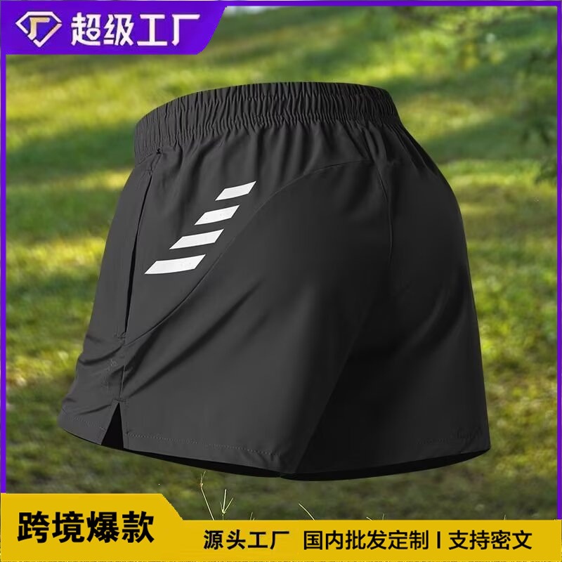 Comercio exterior transfronterizo pantalones cortos de entrenamiento de atletismo masculino pantalones delgados de fitness para correr pantalones rápidos de maratón