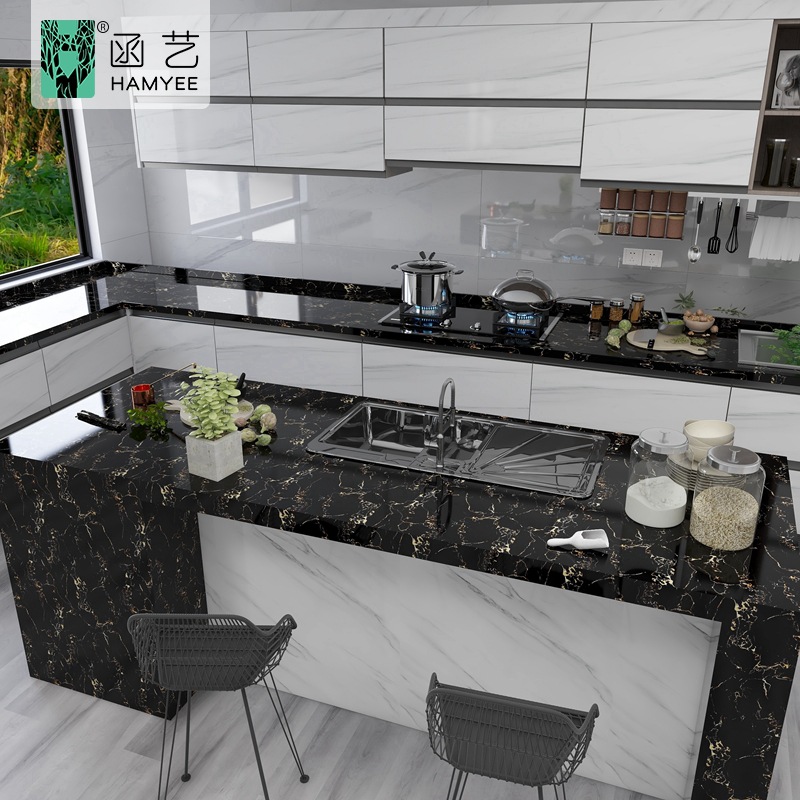 Wholesale Cross-border Self-adhesive Thickened Marble TV Background Wall Paper Wallpaper Self-sticking Waterproof Wall Sticker