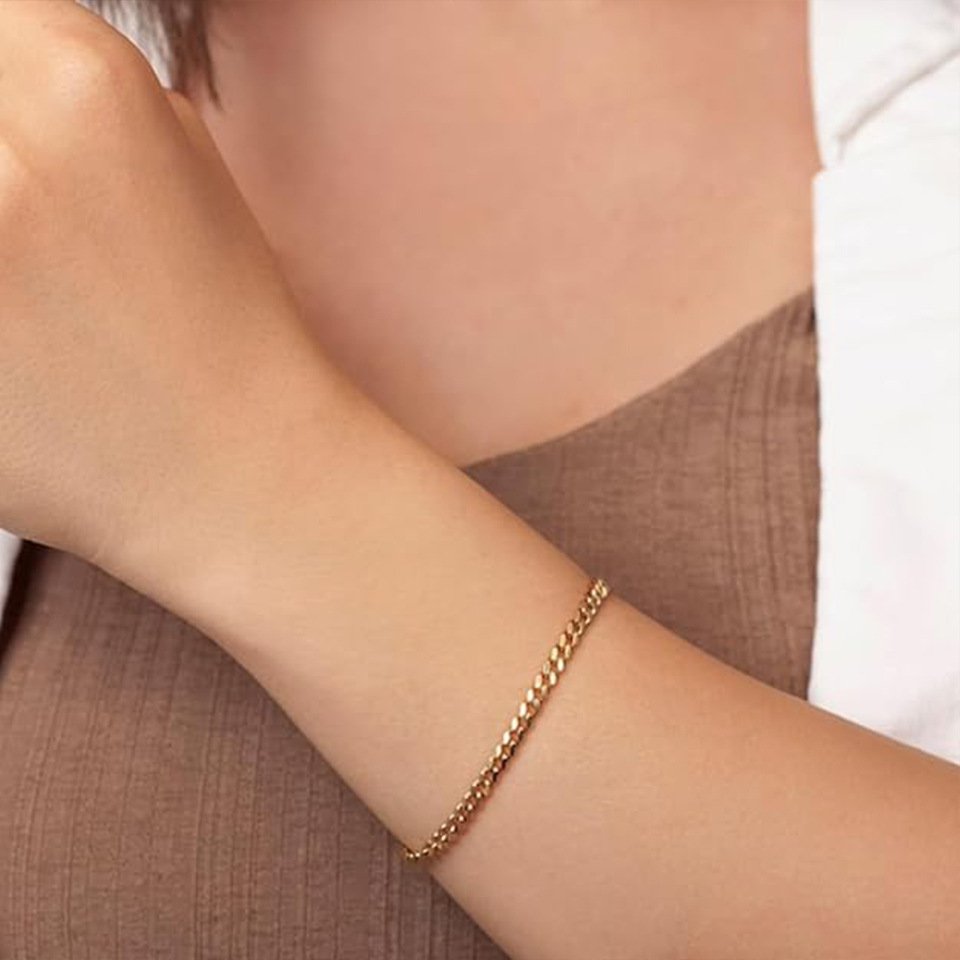 1 Piece Quantity 316 Stainless Steel  Solid Color Simple Style Bracelets For Unisex