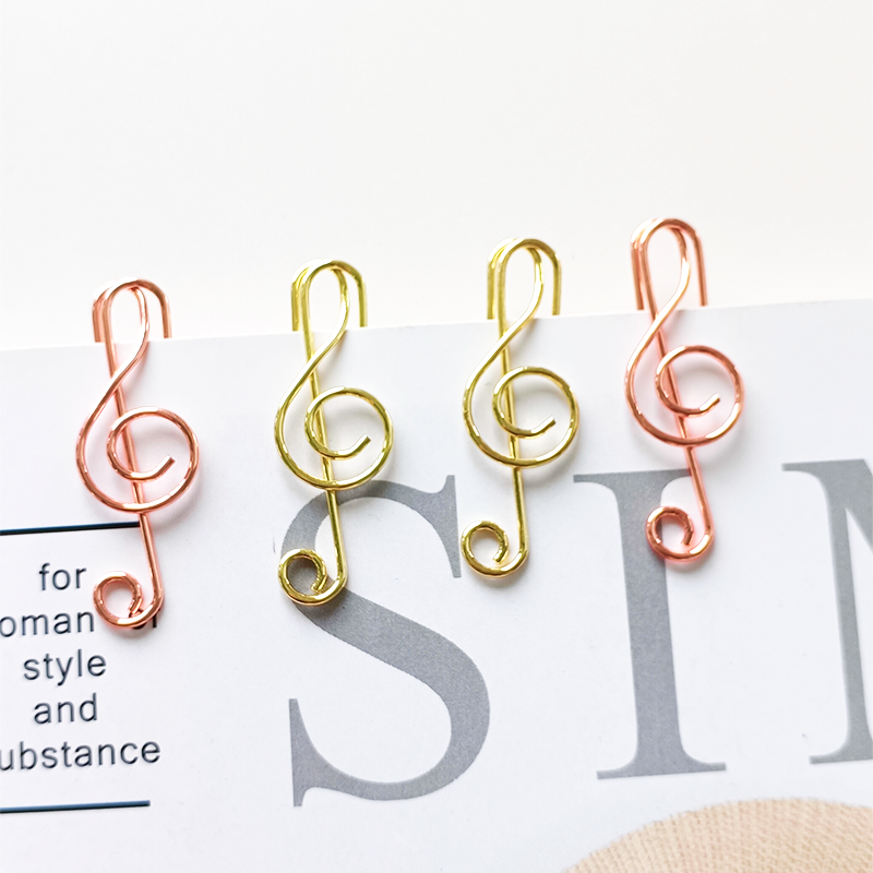 J8 Creative Paper Clip Rose Gold Pin High Manufacturing Gold Gold Pin Note Paper Clip Fixed Paper Clip G3