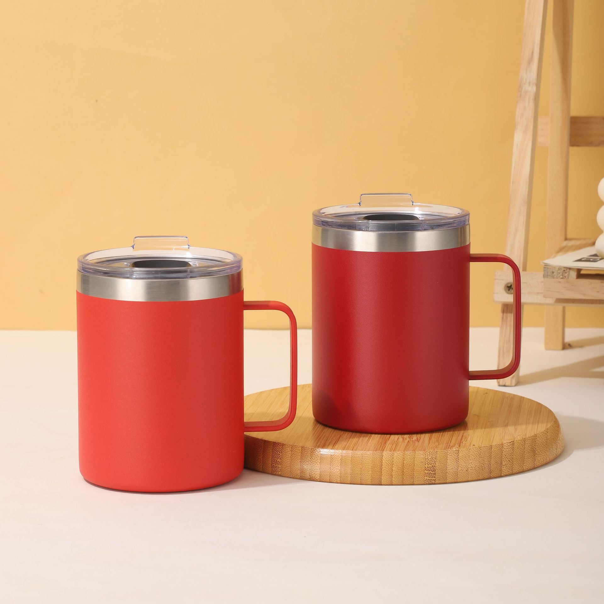 Oficina antigua taza de té 304 taza de vacío de acero inoxidable hogar portátil simple taza de agua taza de té fábrica al por mayor