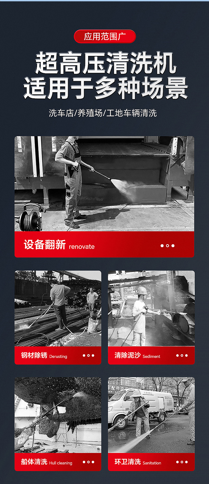 High-Pressure Cleaning Machine 11Kw with Over-Temperature Protection, All-Copper Induction Motor, for Household Cleaning, Livestock Cleaning, Municipal Cleaning, and Car Washing