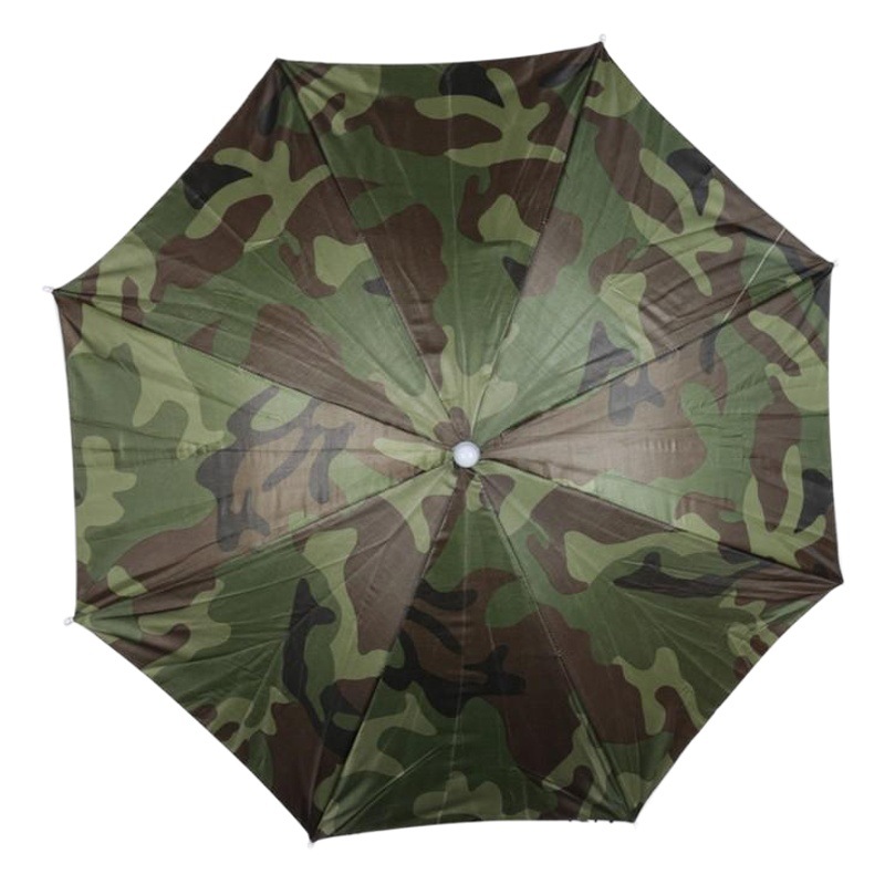 Sombrero-paraguas para pesca con camuflaje, protección solar y lluvia