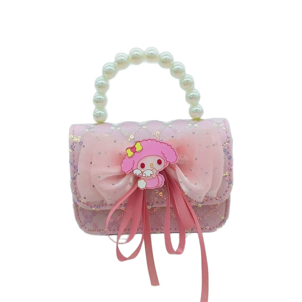 Melody Pearl bolso de princesa, bolso de accesorios, bolso de arco, bolso de Año Nuevo, cadena pequeña