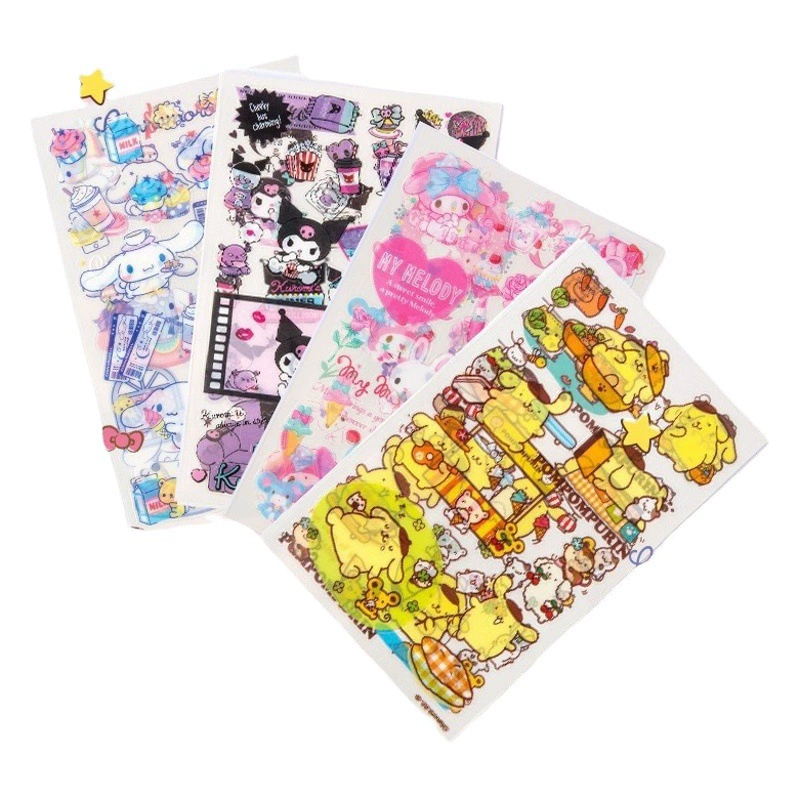 Подлинная Sanrio ПЭТ прозрачные наклейки милый мультфильм куломи Мелодия KT кошка Дети награда маленькие наклейки