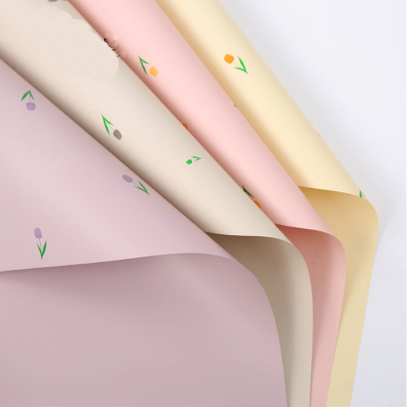 Flores de nuevo producto de papel de embalaje floral de dos colores florista paquete de flores de papel de embalaje de regalos materiales de embalaje
