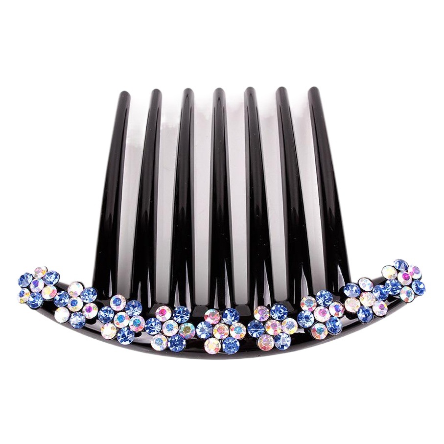 Estilo coreano rhinestone peine Flor de las mujeres peine de SIETE DIENTES peine del pelo tocado 2 yuanes tienda puesto de venta caliente venta directa de fábrica al por mayor
