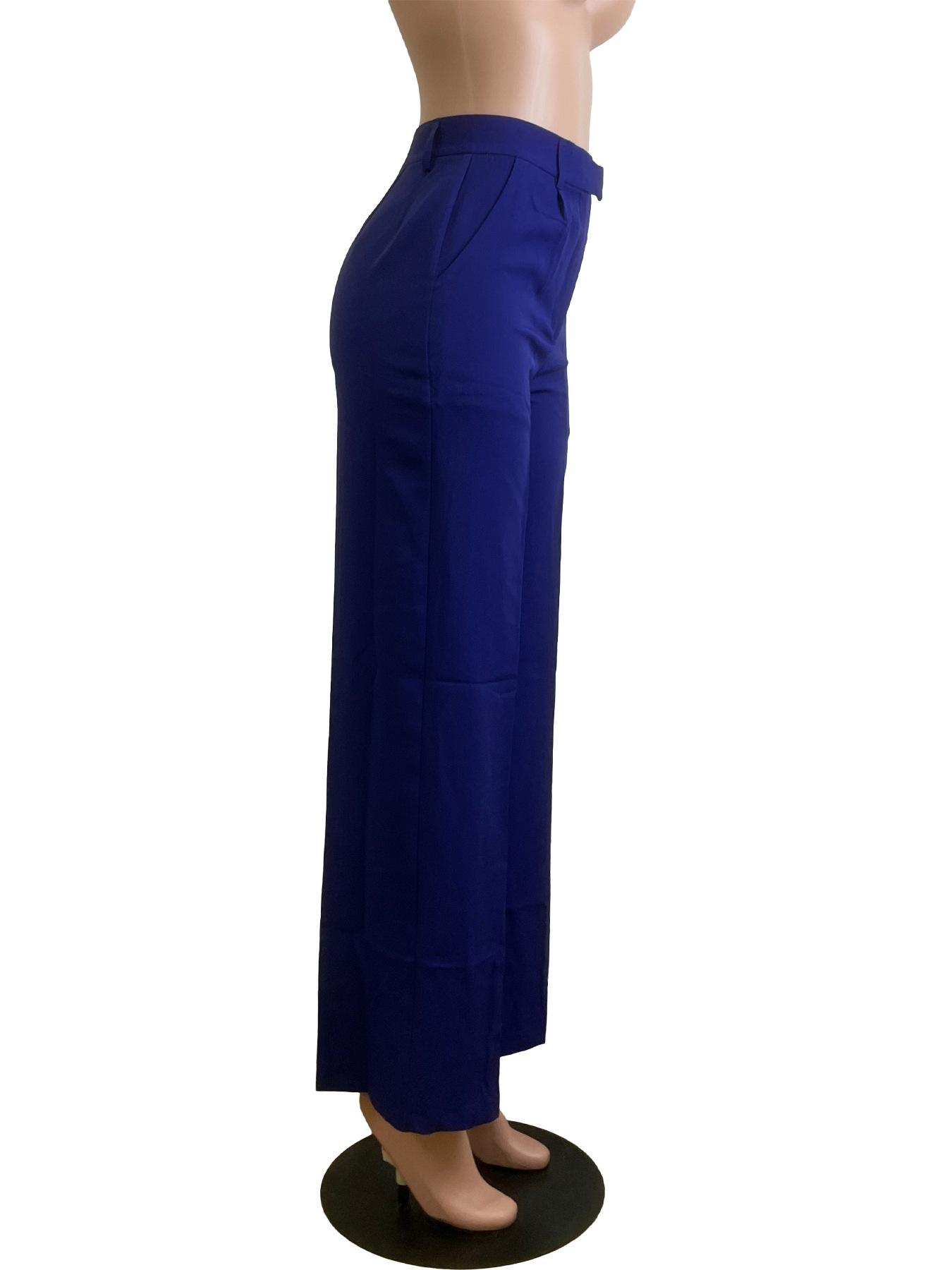 High waisted straight wide leg casual trousers_mkmklike.com