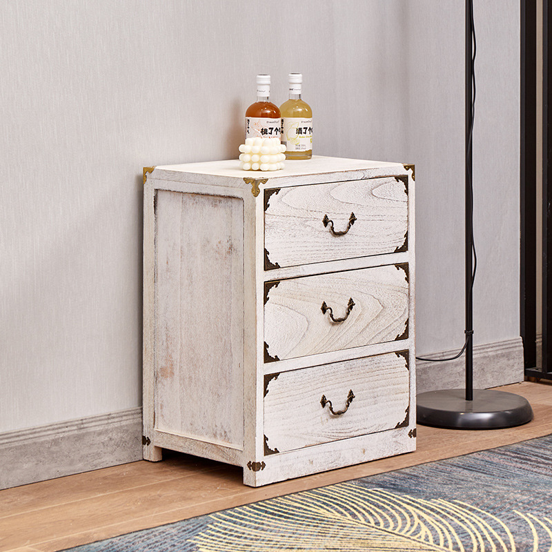 Cross-Border americano cajón gabinete de almacenamiento vintage armario pastoral juguete de múltiples capas de madera en el pecho de cajones creativa mesita de noche