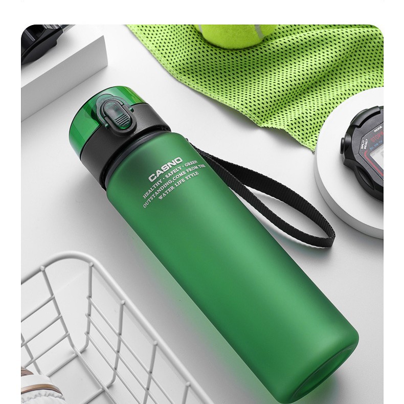 Cassino esmerilado deportes taza de agua portátil de plástico taza para hombres y mujeres creativo estudiante portátil hervidor con tapa espacio taza