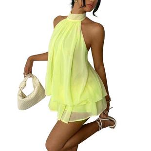 P 15459 Women Wedding Guest Dress Chiffon Brunchѩ���B��ȹ