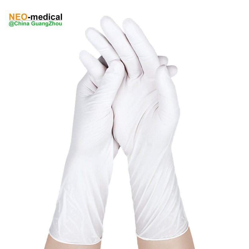 食品级12寸加长厨房一次性 白色丁腈手套 防水丁晴手套