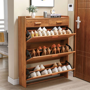 Ultra-Thin Tipping Bucket Shoe Cabinet for Home Entrance Simple Foyer Cabinet 17cm Small Apartment Dust-Proof Entrance Storage Shoe Cabinet Trade