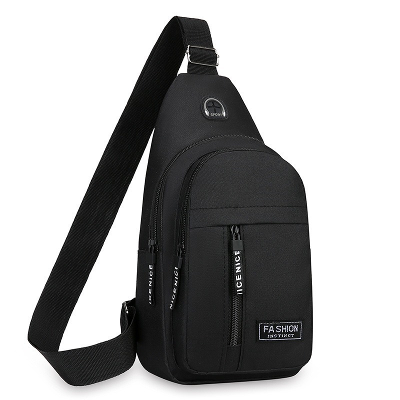 Bolso de hombro pequeño multifuncional para hombres Amazon AliExpress Generación de cabello Bolso de pecho para hombres nuevo bolso de mensajero USB casual al aire libre