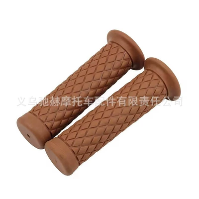 Parts Silicone Soft Handlebar: Motorcycle Handle Cover - cj-005-retro-brown