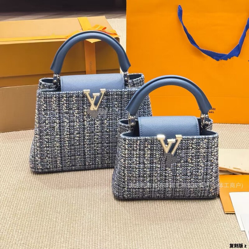 2025 New Lv Capucines Women's Sequined Luxury Handbag, Fashionable Versatile Shoulder Bag and Crossbody Bag 2025 New Lv Capucines Women's Sequined Luxury Handbag, Fashionable Versatile Shoulder Bag and Crossbody Bag