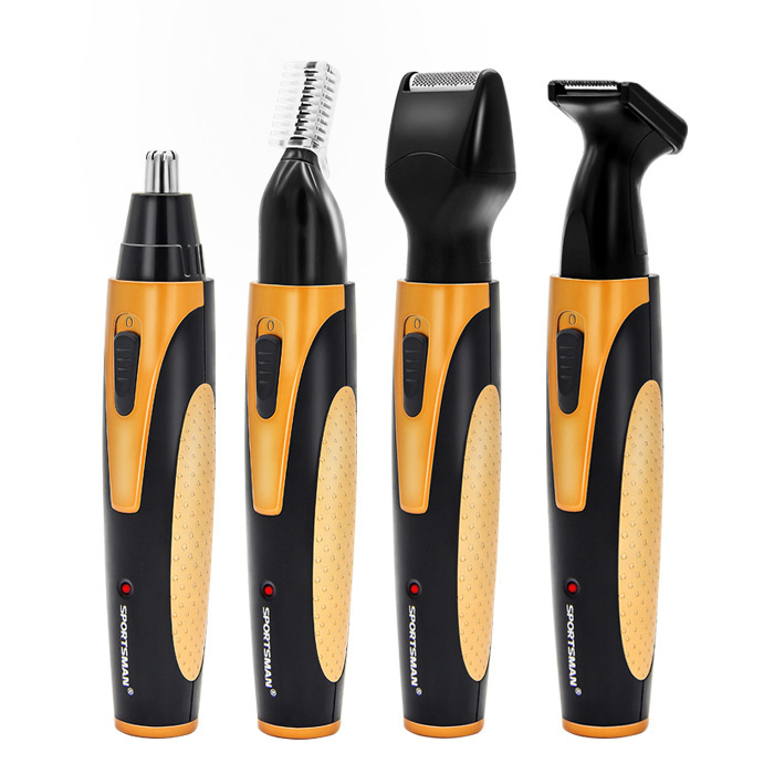 Tubo de aluminio metálico transfronterizo cortador de pelo de nariz eléctrico pintura para hornear recargable multifuncional reparador de pelo de afeitado de nariz dos en uno image 21