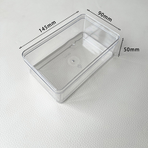 Transparent plastic box food can rectangular cereal sealed transparent box with lid shrimp chip milk date square box