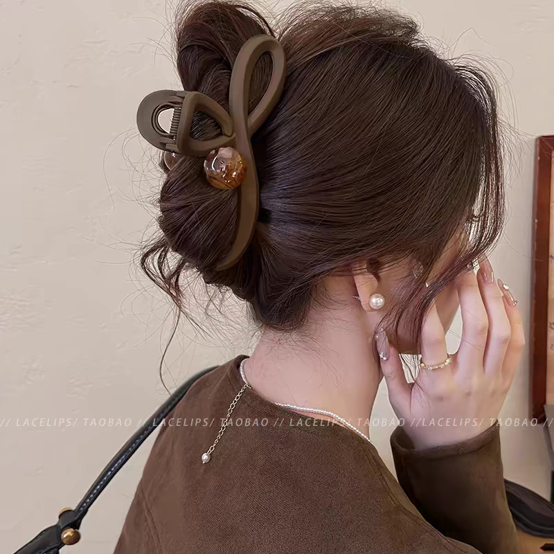 2026 nuevo clip de agarre de alto nivel lindo coreano cabeza trasera clip de cabello toque de cabello gran exquisito clip de tiburón clip de cabello image 149
