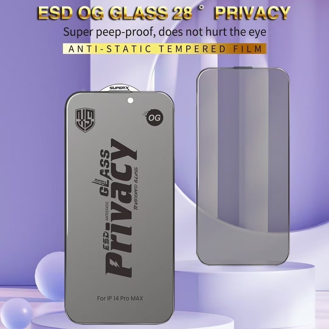 Suitable for Iphone16 Anti-Static Protective Film Apple 12 Tempered Film 13 14 15 Anti-Peep Mobile Phone Film Wholesale 11