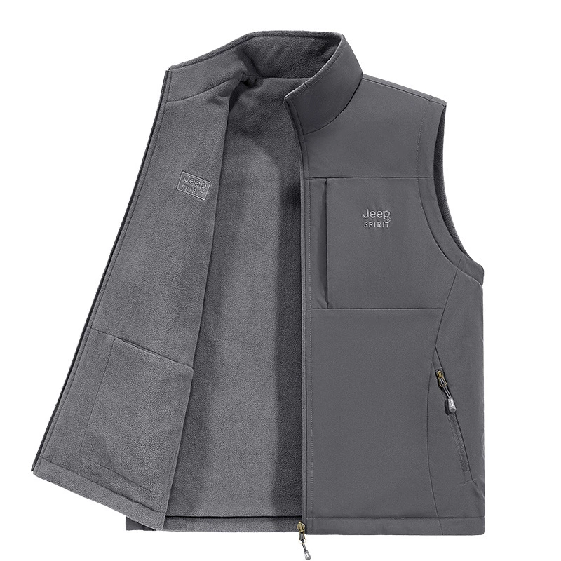 Двухсторонний 2024 новый осенний мужской мульти-карманный конюшня мужской свободный большой размер двухсторонний вышитый бархатный жилет