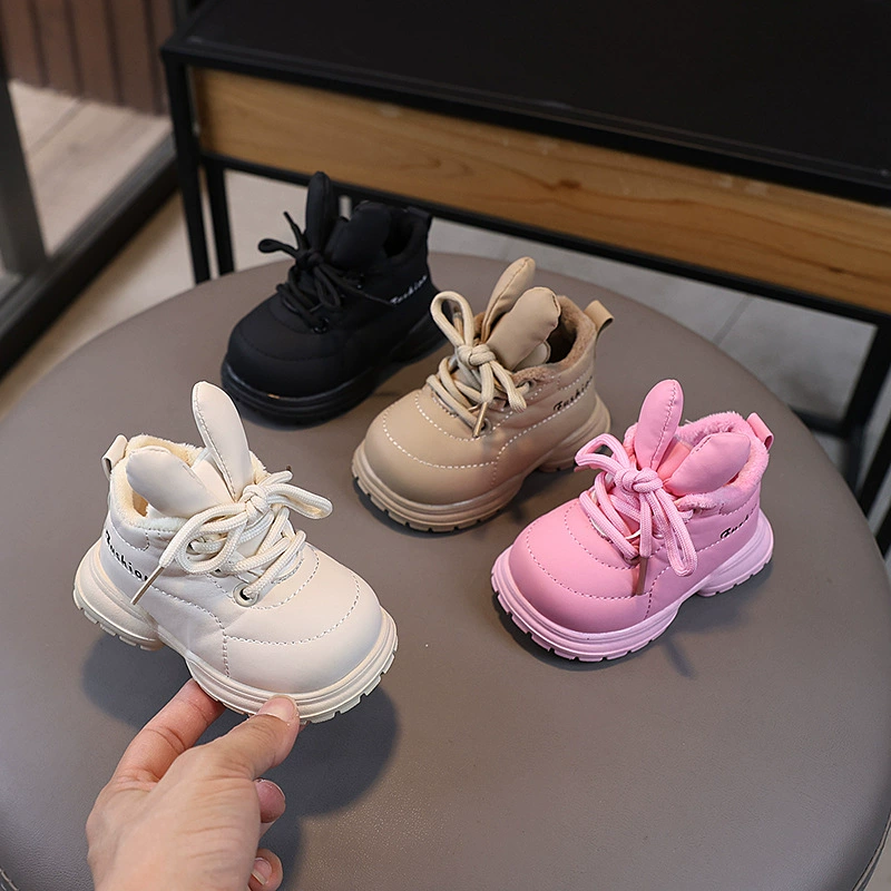 Осенние и зимние новые детские теплые хлопчатобумажные туфли для детей 1-2-3 лет