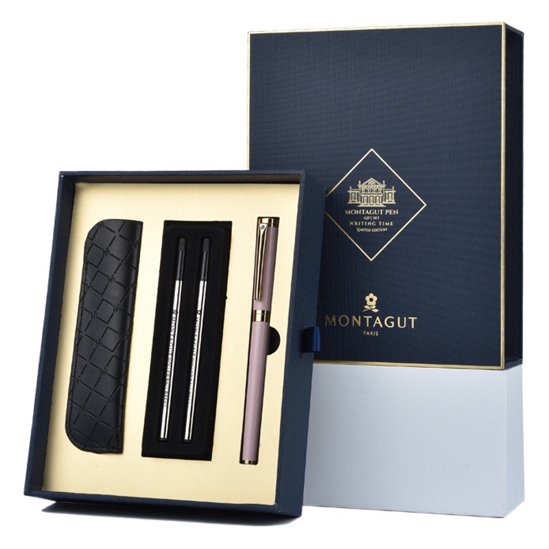 Montejiao Metal Gel Pen Signature Pen Business High-end Ball Pen Water Pen Engraving Gel Pen Gift Gift