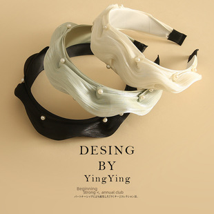 Headband from pearl, hair accessory for face washing, high-quality style, wholesale