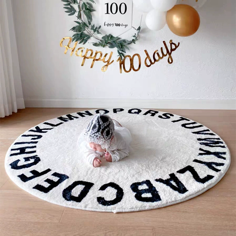 Детский ковер круглый утолщенный моющийся мальчик ребенок ползет милый мультфильм аниме спальня противоскользящий ковер у кровати