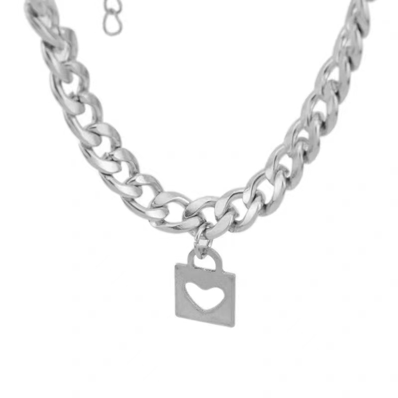 Ropa De Calle Forma De Corazón Llave Cerrar Con Llave Acero Titanio Enchapado Pulsera display picture 3