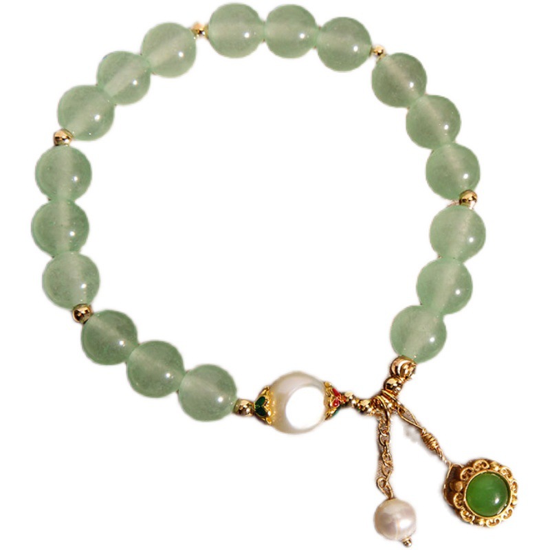 Verano fresco uva verde cristal pulsera femenina nicho diseño estudiante novias pulsera