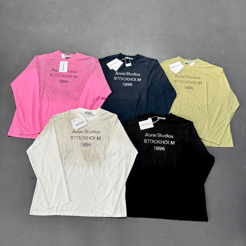 Ac1996 Series Retro Distressed Printed Pure Cotton Long-Sleeved T-Shirt for Men and Women, Couple Tops, Celebrity Style 3D Trendy Style Ac1996 Series Retro Distressed Printed Pure Cotton Long-Sleeved T-Shirt for Men and Women, Couple Tops, Celebrity Style 3D Trendy Style
