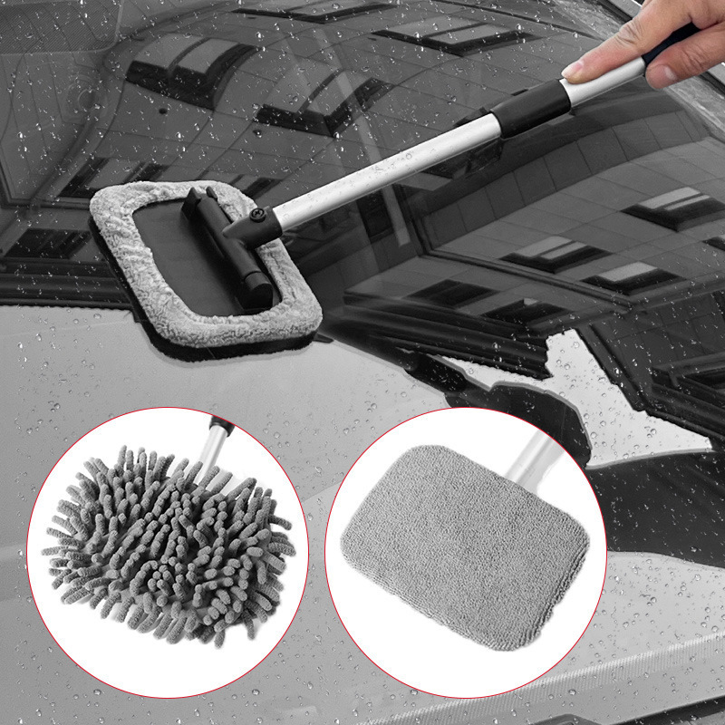 Amazon Best Selling Car Wash Set Windshield Window Defogging Brush Aluminum Alloy Telescopic Car Cleaning Brush