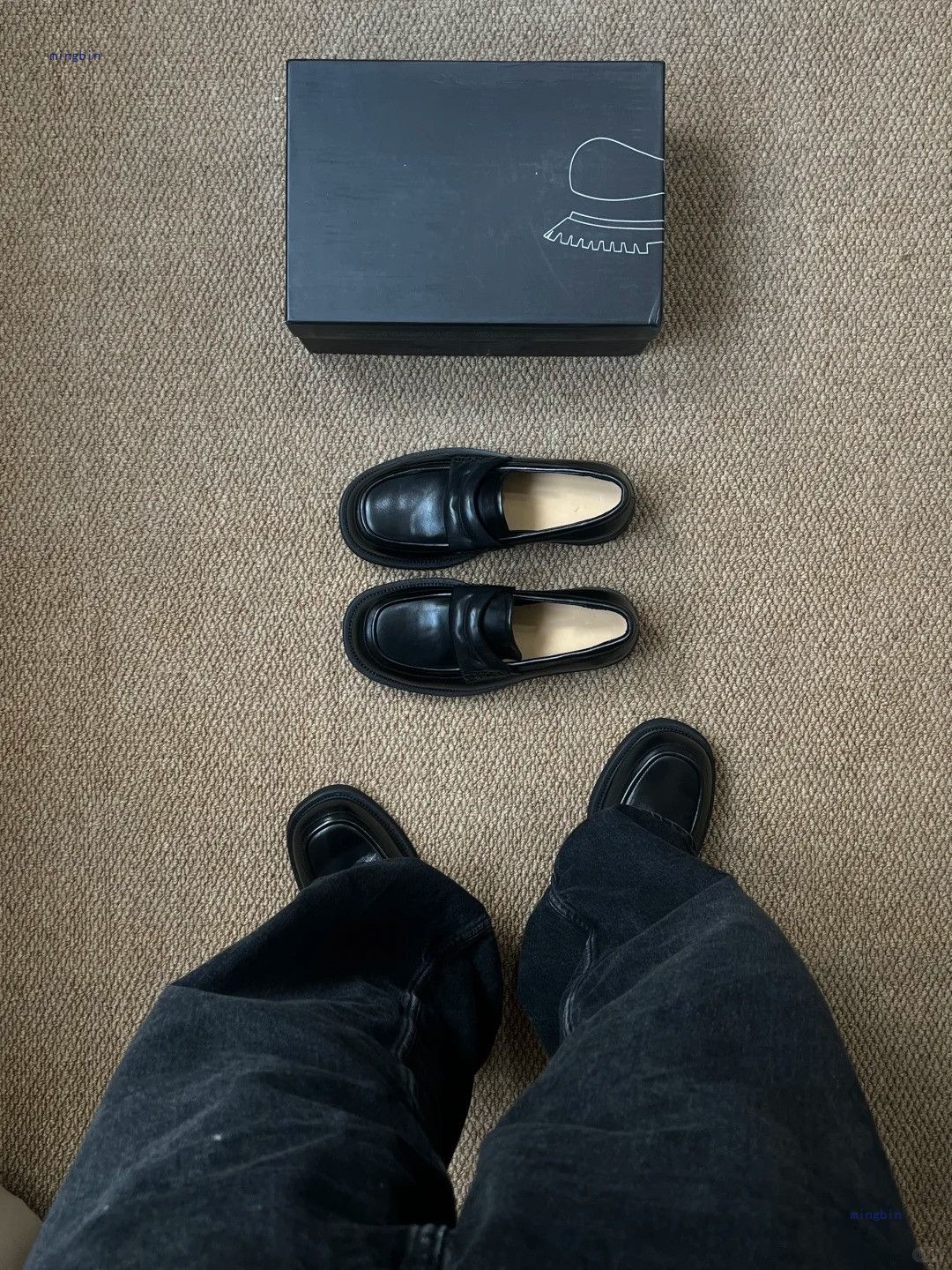 Mocassins à bout carré ShoeVault pour hommes, chaussures derby tendance et respirantes pour l'été, semelle épaisse rétro rehaussante_voghion.com