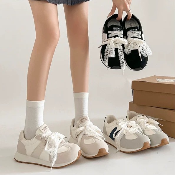 2025 nuevo otoño gran hermoso ballet zapatos deportivos casuales de mujer con suela gruesa cabeza redonda no zapatos Gump