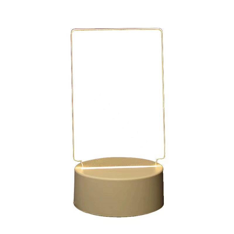 Acrylic 3D night light, USB/touch control, rectangular/vertical/round panels, 12.5×5×17 cm