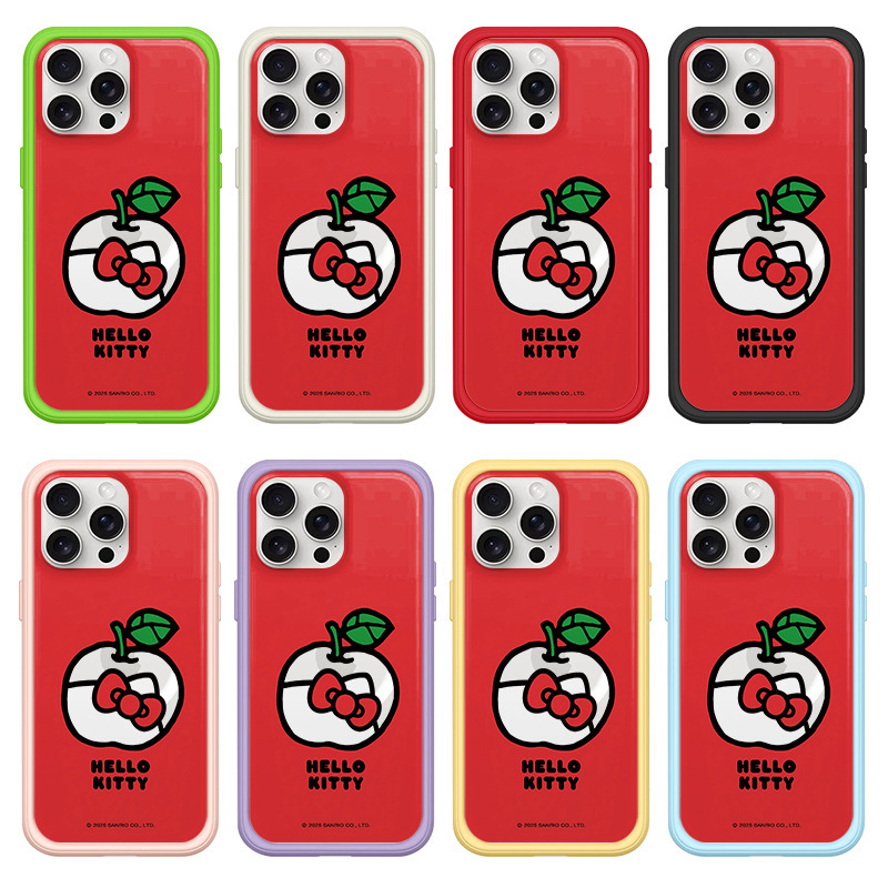 Rhino Shield Magnetic Iphone16Pro Max Mobile Phone Case Back Panel Two-In-One 15P Cartoon 14 Red Apple 13