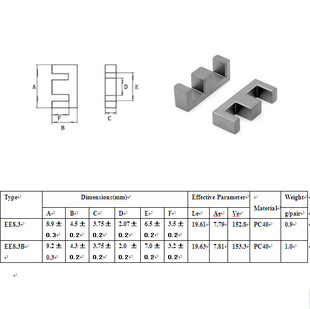 Magnetic Core Electromagnetic Manufacturer Direct Supply Ee8.3 Pc30 Ferrite Transformer High Temperature Resistant Electromagnetic Coil Magnet