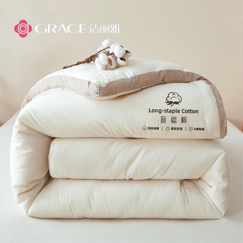 Jialiya 2025 New Xinjiang Long-Staple Cotton Quilt Spring and Autumn Quilt Winter Quilt Duvet Core Live Purchase