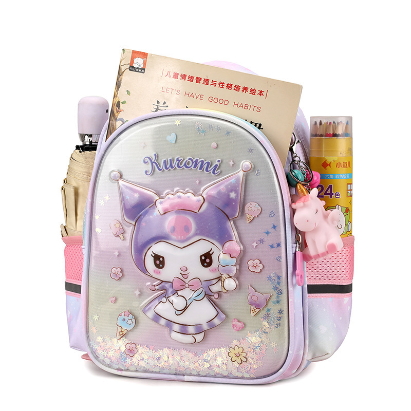Mochila infantil de dibujos animados, jardín de infantes Kulomi, mochila para bebés, mochila para estudiantes de primaria de grado uno y dos, comercio exterior