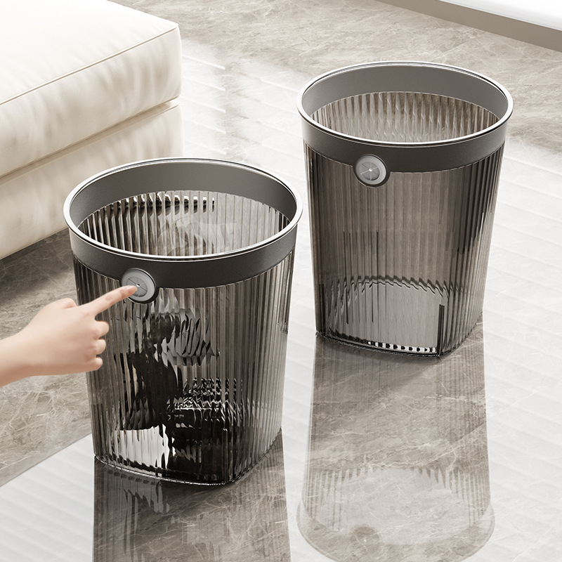 [Hedou] Trash can household high-value kitchen, living room, bathroom, uncovered wastebasket, large garbage can wholesale