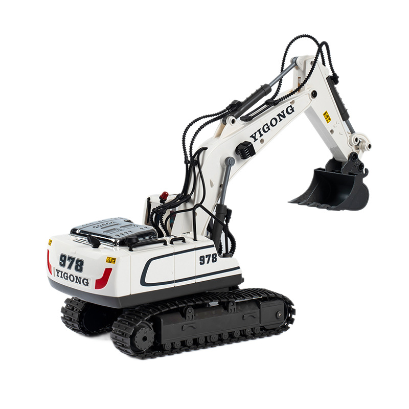Amazon nueva aleación inalámbrica control remoto excavadora juguete manejo coche deportivo de ingeniería coche juguetes interactivos para niños