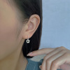 Short fresh fashionable earrings solar-powered flower-shaped, Korean style, flowered